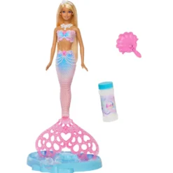 Barbie Bubble Sparkle Mermaid Muñeca Sirena con Función de Hacer Burbujas
