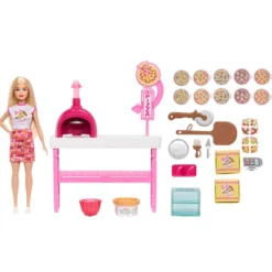 Barbie Conjunto de Juego de Pizzería con Muñeca 25 Accesorios