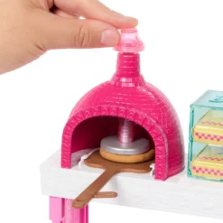 Barbie Conjunto de Juego de Pizzería con Muñeca 25 Accesorios