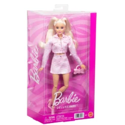 Barbie Deluxe Style Muñeca nº 9 Rubia con Conjunto Chaqueta y Falda Vaquera Rosa