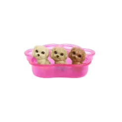 Barbie Muñeca Rubia Perritos Recién Nacidos