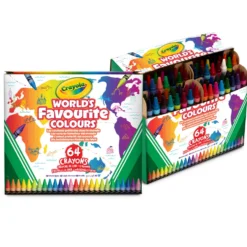 Crayola los Colores Favoritos del Mundo 64 Ceras de Colores