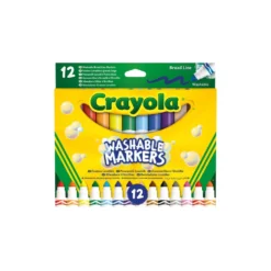 Crayola 12 Rotuladores Súper Lavables Maxi Punta