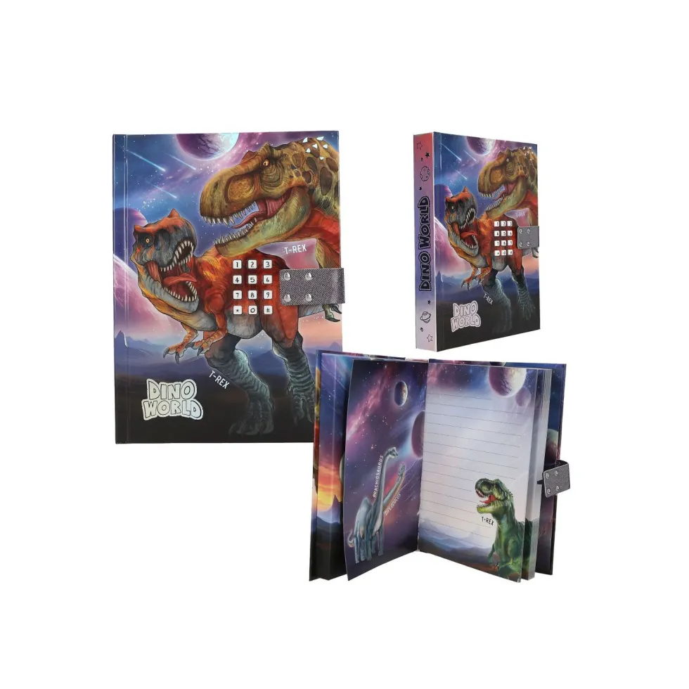 Dino World Diario con Código Secreto y Sonido
