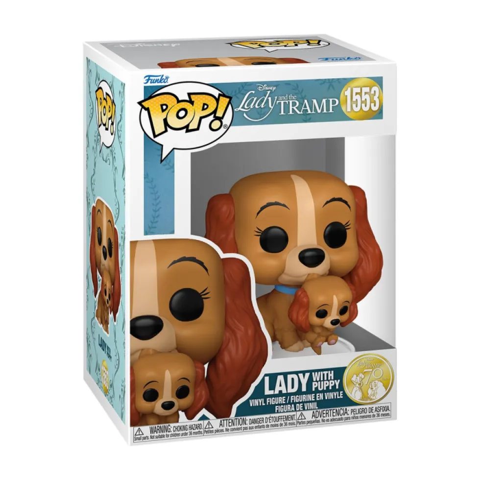 Funko Pop! Disney La Dama y el Vagabundo Figura de Vinilo Lady con Cachorro