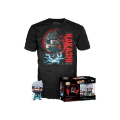 Funko Pop! & Tee Naruto Shippuden Pack Figura Kakashi Edición Especial Brilla en la Oscuridad con Camiseta Talla S