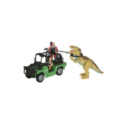 Jeep con Dinosaurio y Accesorios