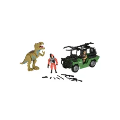 Jeep con Dinosaurio y Accesorios