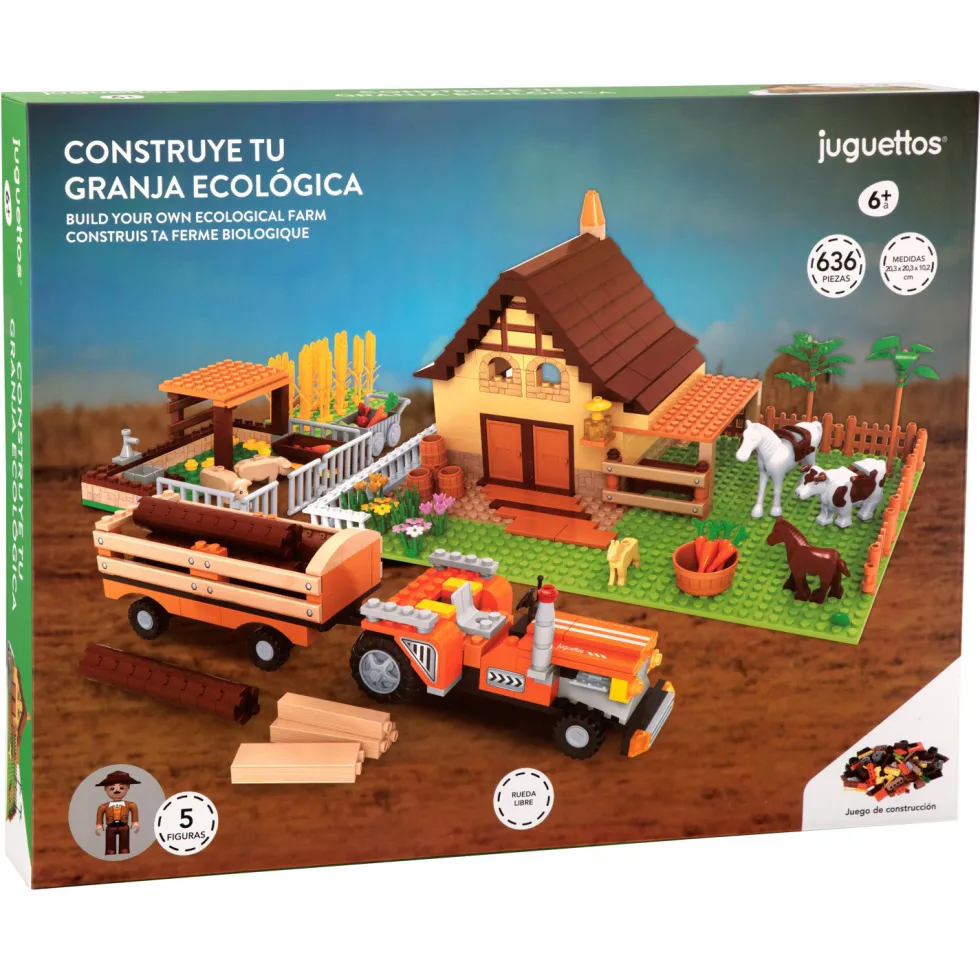 Juguettos Construcción Granja Ecológica 636 Piezas