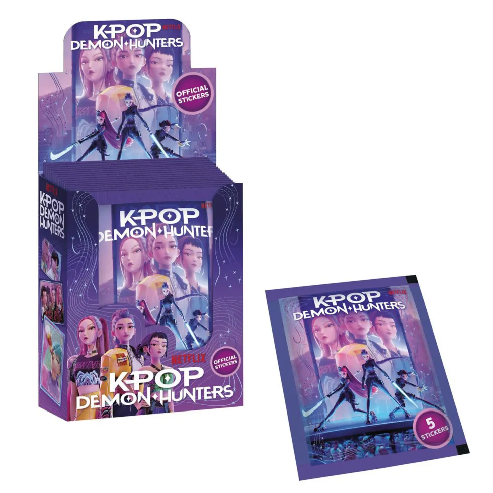 K-Pop Demon Hunters Sobre con 5 Cromos Varios Modelos