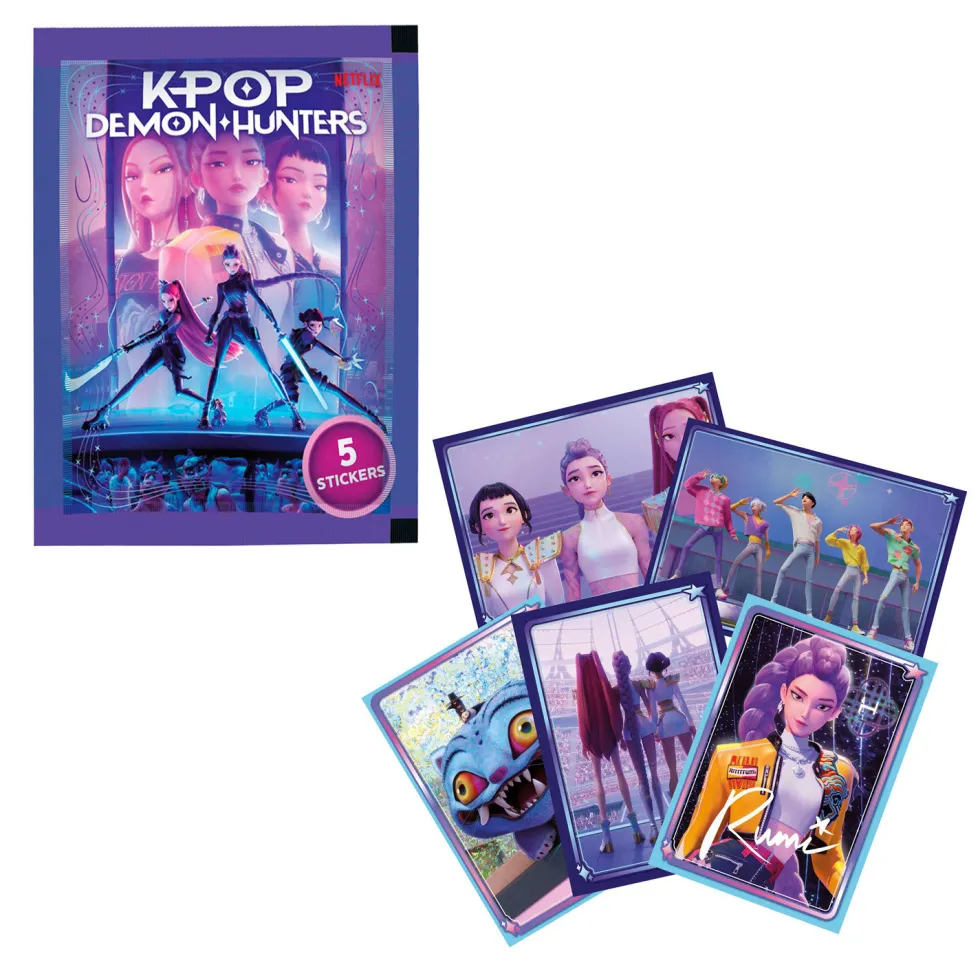 K-Pop Demon Hunters Sobre con 5 Cromos Varios Modelos