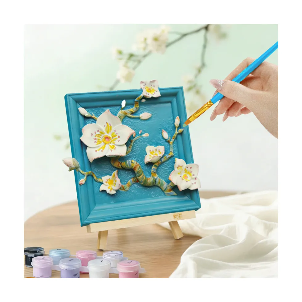 Madness Toys Apricot Blosssom Kit de Pintura con Lienzo de Resina con Relieve