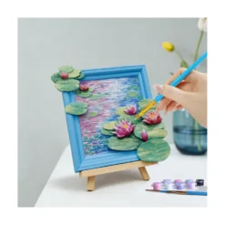 Madness Toys Water Lilies (D'Après Monet) Kit de Pintura con Lienzo de Resina con Relieve