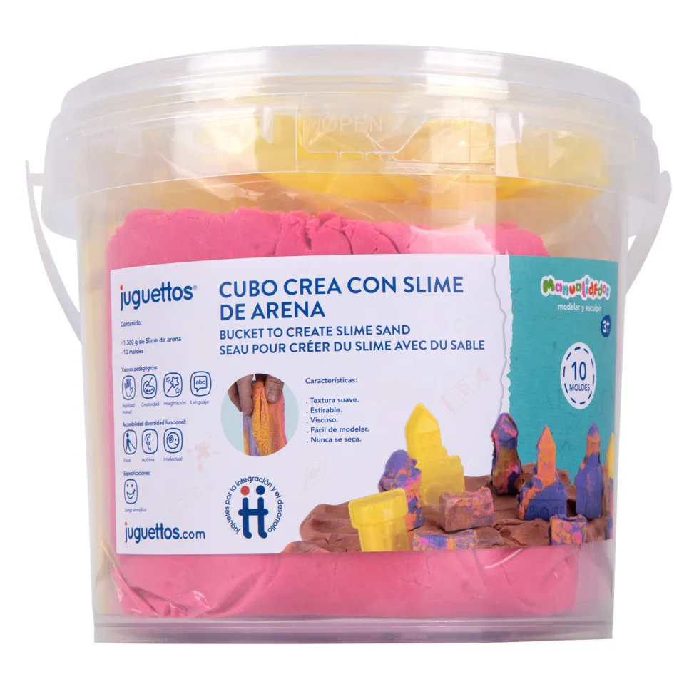 Manualidedos Cubo Crea con Slime de Arena
