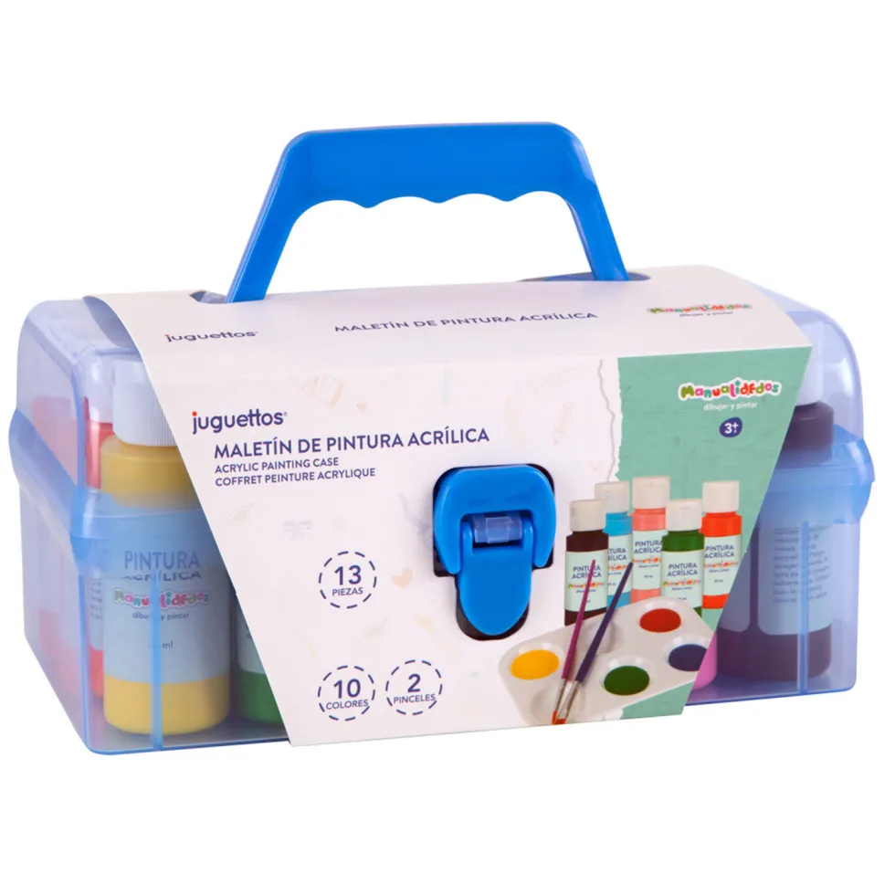 Manualidedos Maletín de Pintura Acrílica 13 Piezas