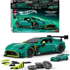 Mattel Brick Shop Hot Wheels Juego de construcción del Aston Martin Vintage GT3 de 2024 793 Piezas