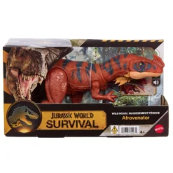 Mattel Jurassic World Survival Figura Dinosaurio Afrovenator Rugido Salvaje con Ataque Devorador y Sonidos
