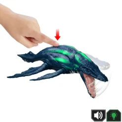Mattel Jurassic World Survival Figura Dinosaurio Brachauchenius Rugido Salvaje con Ataque Devorador y Sonidos
