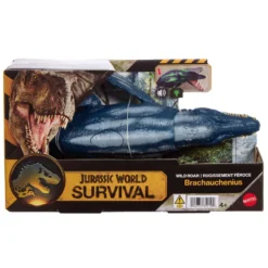 Mattel Jurassic World Survival Figura Dinosaurio Brachauchenius Rugido Salvaje con Ataque Devorador y Sonidos