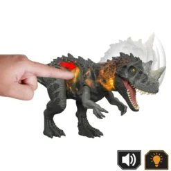 Mattel Jurassic World Survival Figura Dinosaurio Ceratosaurus Rugido Salvaje con Ataque Devorador y Sonidos