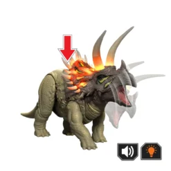 Mattel Jurassic World Survival Figura Triceratops Rugido Salvaje