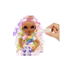 MGA Rainbow High Color & Create Muñeca Ojos Morados