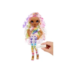 MGA Rainbow High Color & Create Muñeca Ojos Morados