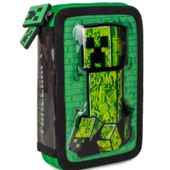 Minecraft Estuche con 2 Cremalleras