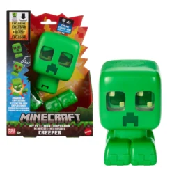 Minecraft Figura de Acción Interactiva Creeper Mascota con Luces, Sonidos y Acción Explosiva