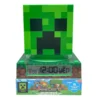 Minecraft Lámpara 3D con Despertador y Fecha