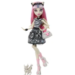 Monster High Muñeca Rochelle Goyle Boo-riginal Creeproduction con Diario, Soporte para la Muñeca y Mascota