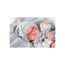 Muñecas Antonio Juan Recién Nacida Baby Toneta con Toquilla de Punto