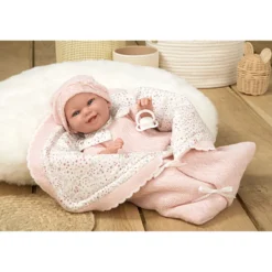 Muñecas Arias Elegance Babyto Rosa con Manta 35 cm