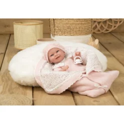 Muñecas Arias Elegance Babyto Rosa con Manta 35 cm