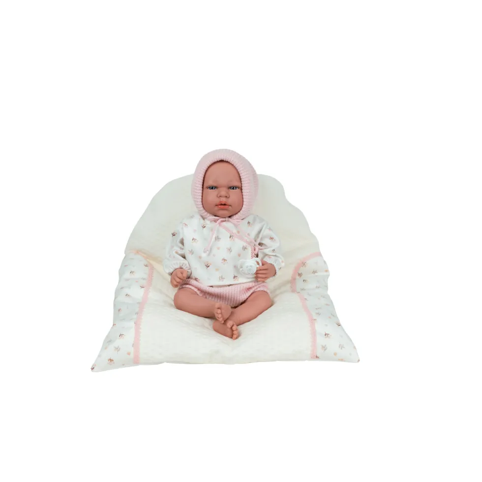 Muñecas Arias Elegance Muñeco de Peso Andie Rosa con Cojín