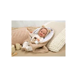 Muñecas Arias Muñeca con Peso Elegance Babyto Marrón Osito con Manta 35 cm