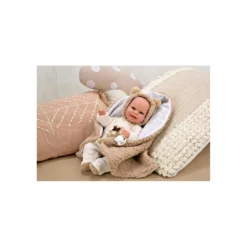 Muñecas Arias Muñeca con Peso Elegance Babyto Marrón Osito con Manta 35 cm