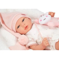 Muñecas Arias Reborn Ariel Rosa con Cojín 40 cm