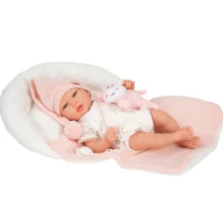 Muñecas Arias Reborn Ariel Rosa con Cojín 40 cm