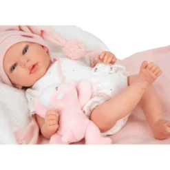 Muñecas Arias Reborn Ariel Rosa con Cojín 40 cm
