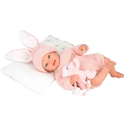 Mueñcas Arias Reborn Lucía con Cojín y Peluche 45 cm