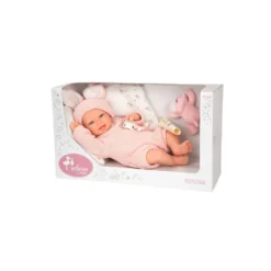 Mueñcas Arias Reborn Lucía con Cojín y Peluche 45 cm