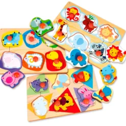Nenittos Cajón 3 Puzzles de Madera