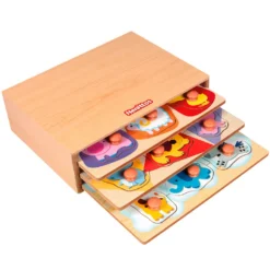 Nenittos Cajón 3 Puzzles de Madera