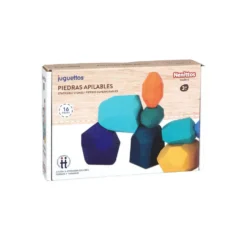 Nenittos Piedras de Madera Apilables 16 Piezas