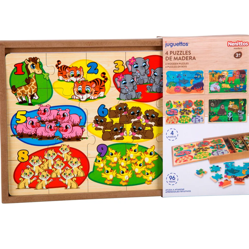 Nenittos 4 Puzzles de Madera