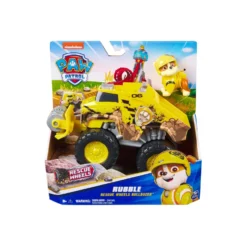 Paw Patrol Camión-Excavadora Rescue Wheels Bulldozer y Figura de Rubble