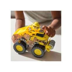 Paw Patrol Camión-Excavadora Rescue Wheels Bulldozer y Figura de Rubble