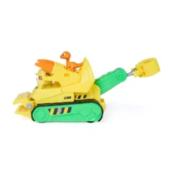 Paw Patrol The Dino Movie Vehículo Dino Rescue Bulldozer con Figura Rubble