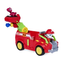 Paw Patrol The Dino Movie Vehículo Dino Rescue Fire Truck con Figura Marshall